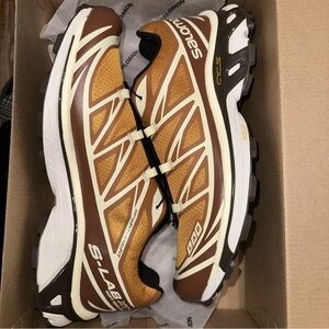 Salomon S/Lab Men's Trail Running Shoes in Brown and Cream